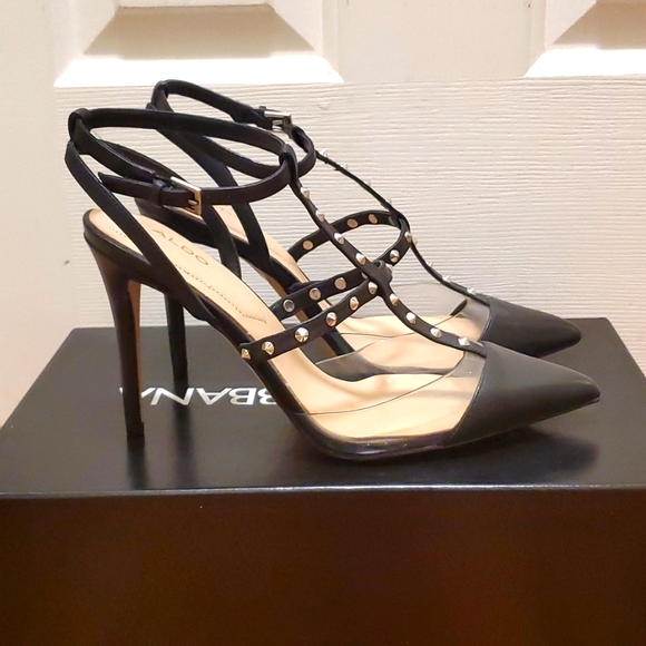Black stiletto heels Aldo Valentino-style 8.5 - Picture 6 of 10